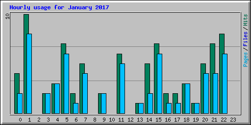 Hourly usage for January 2017